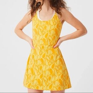 Outdoor Voices yellow and orange exercise dress